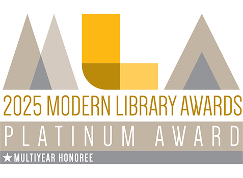 2025 Modern Library Awards Platinum Award Winner badge